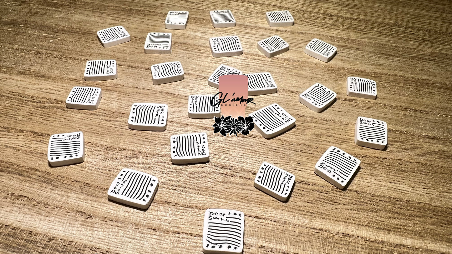 Santa Letter Polymer Slices- 10mm Large