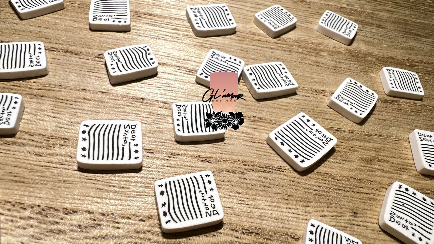 Santa Letter Polymer Slices- 10mm Large