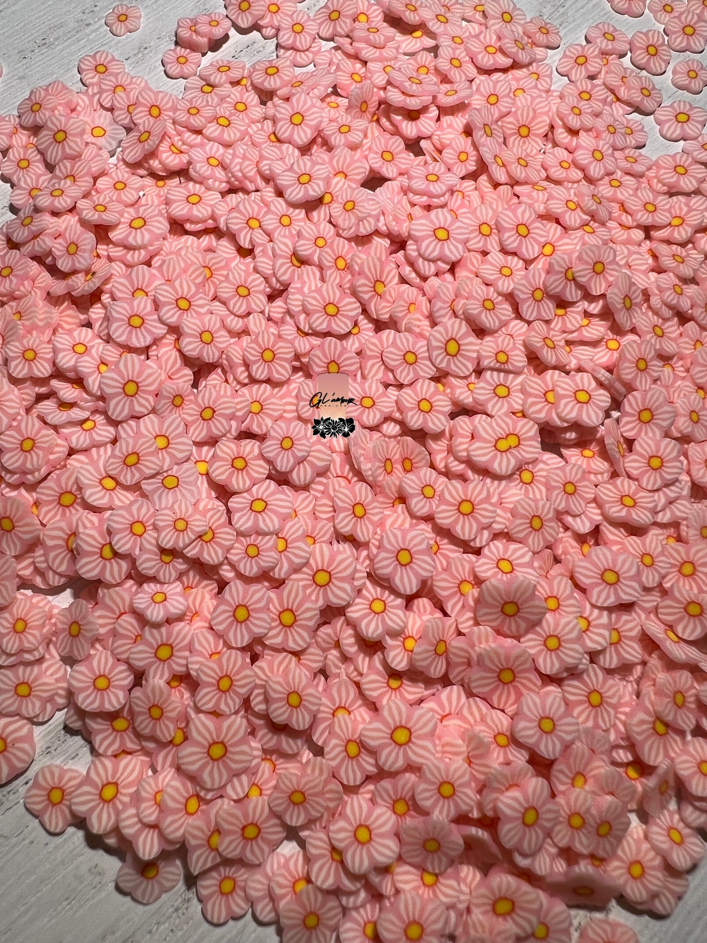 5mm Cherry Blossom Polymer Slices -small