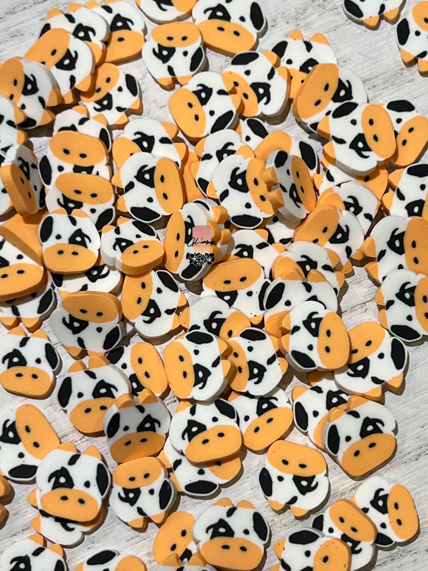 10mm Cow Face Polymer Slices -large