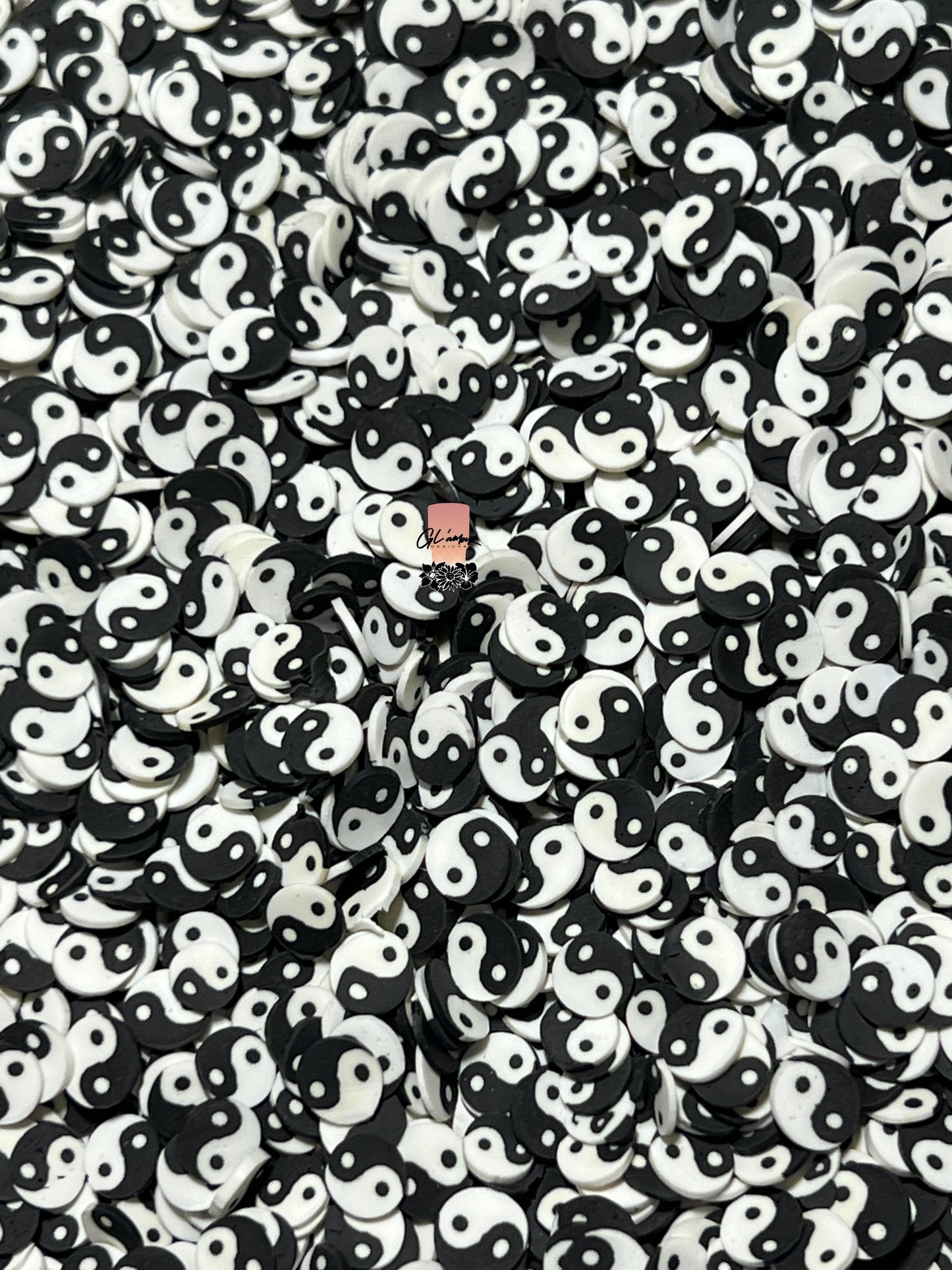 5mm Yin Yang Polymer Slices -small
