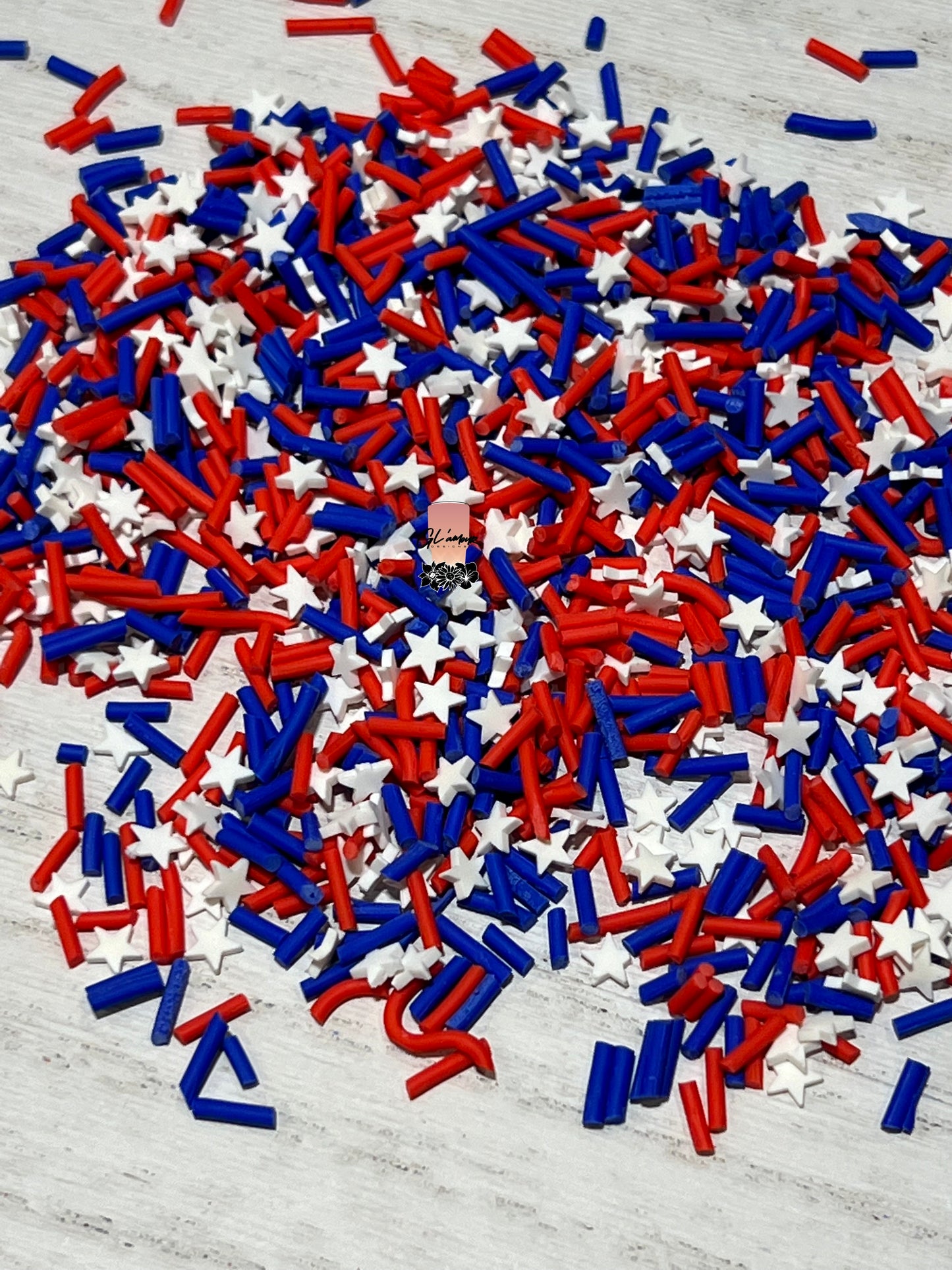 5mm Patriotic Blend Polymer Slices -small