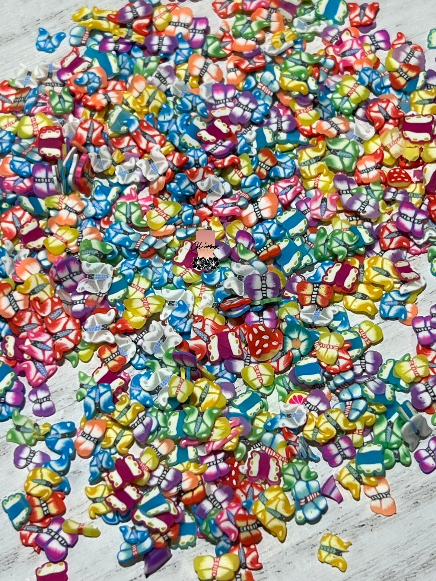 5mm Butterfly Swarm Polymer Slices -small