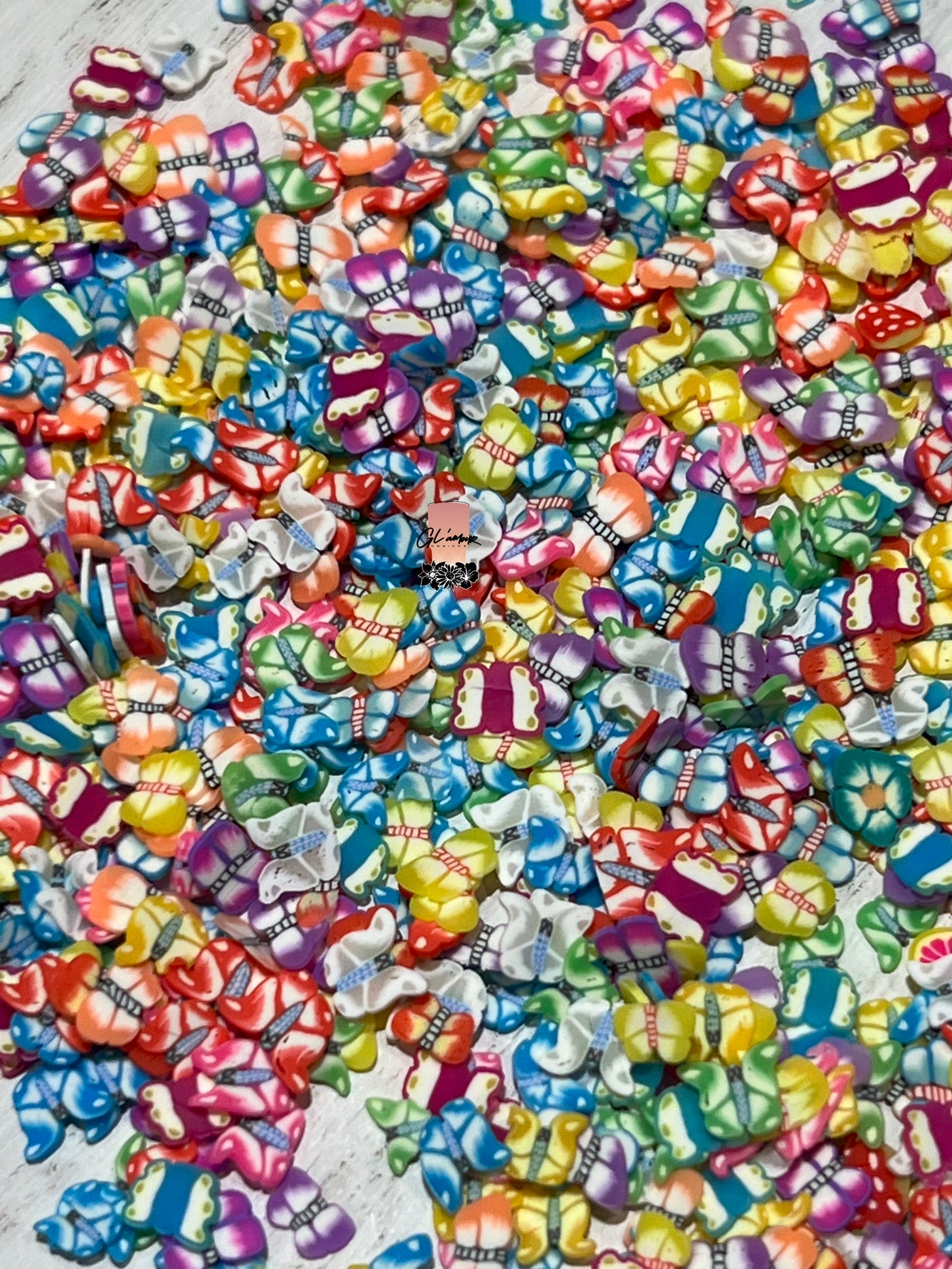 5mm Butterfly Swarm Polymer Slices -small