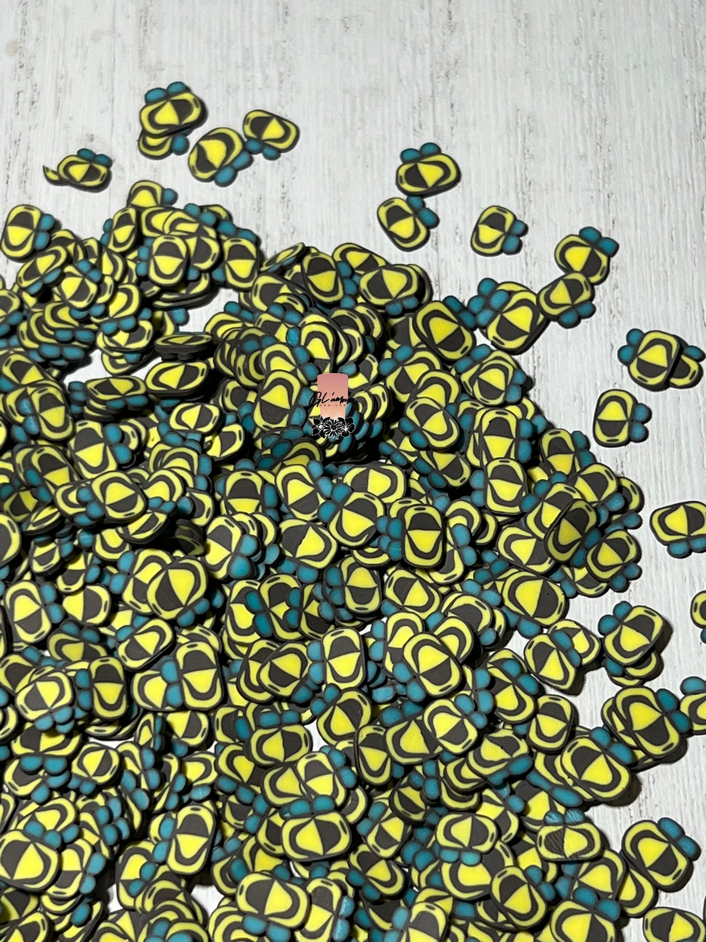 5mm Yellow Bee Polymer Slices -small