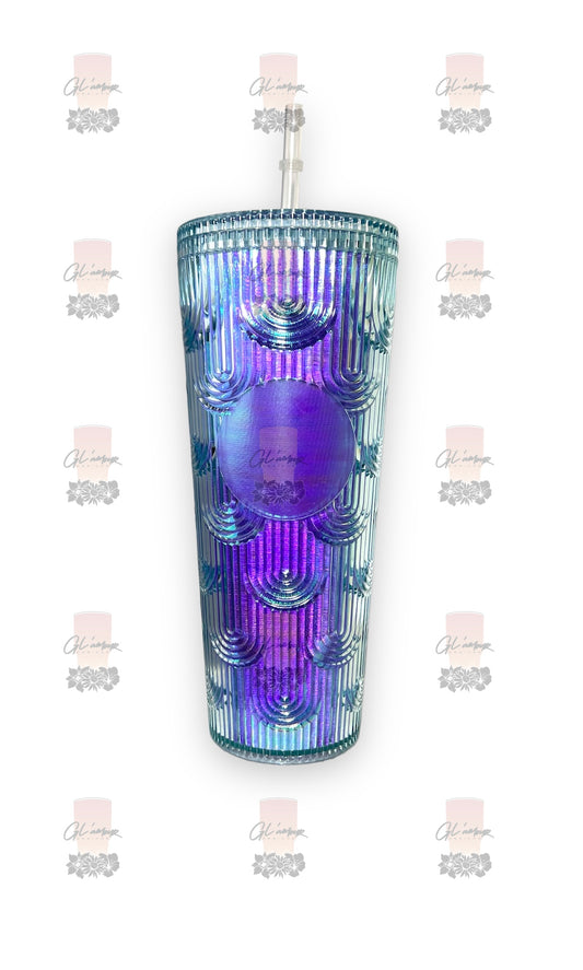 Iridescent Aquamarine Mermaid 24 oz