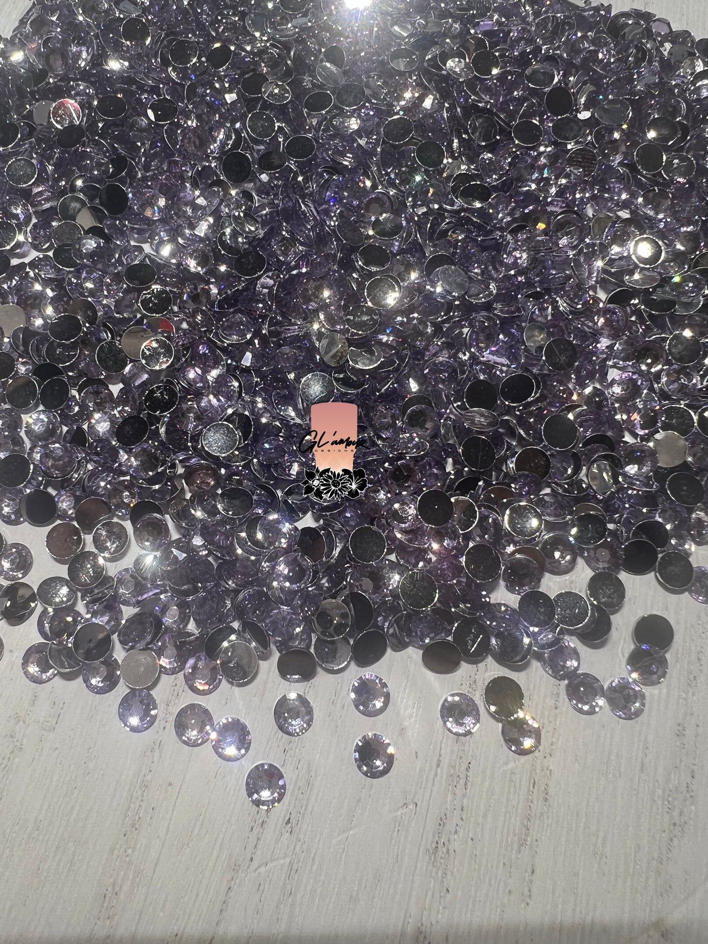 Light Amethyst Resin Rhinestones - 1000 pcs