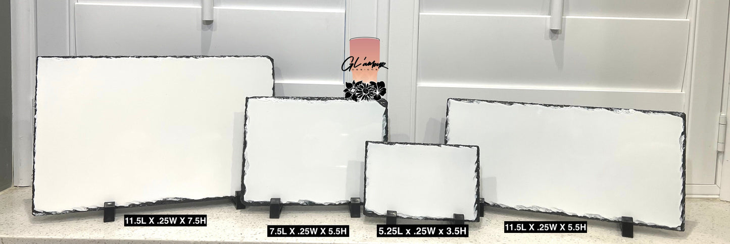5.25L x .25W x 3.5H Photo Slate Rock Sublimation Plaque