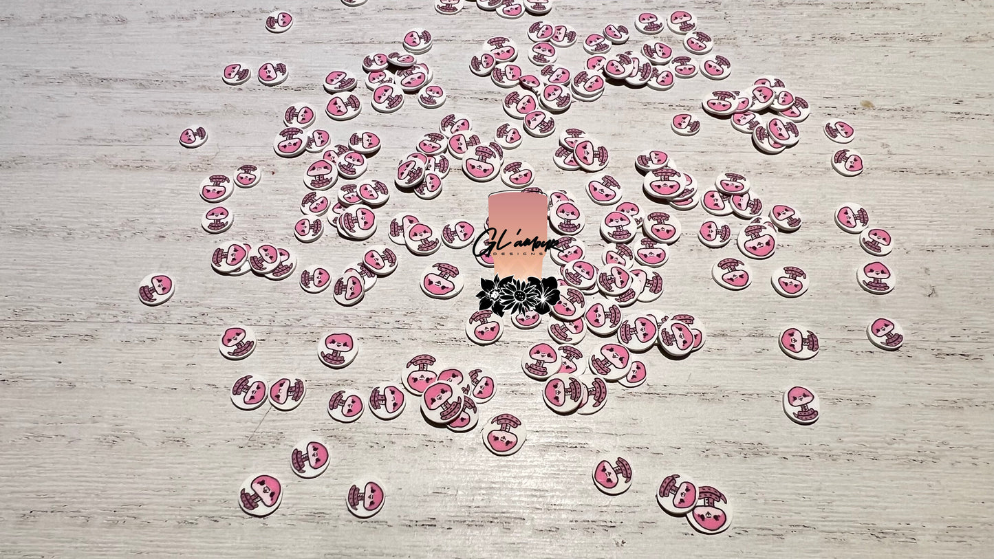 Pink Snake Polymer Slices- 5mm Small