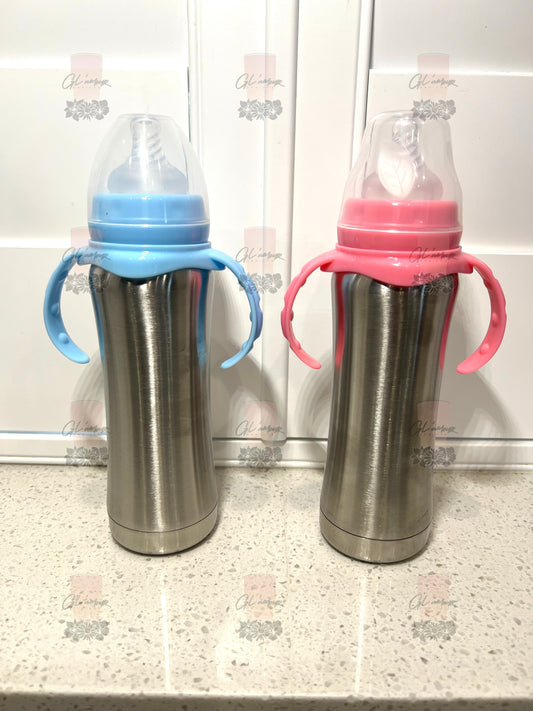 8 oz Baby Bottle Stainless Steel