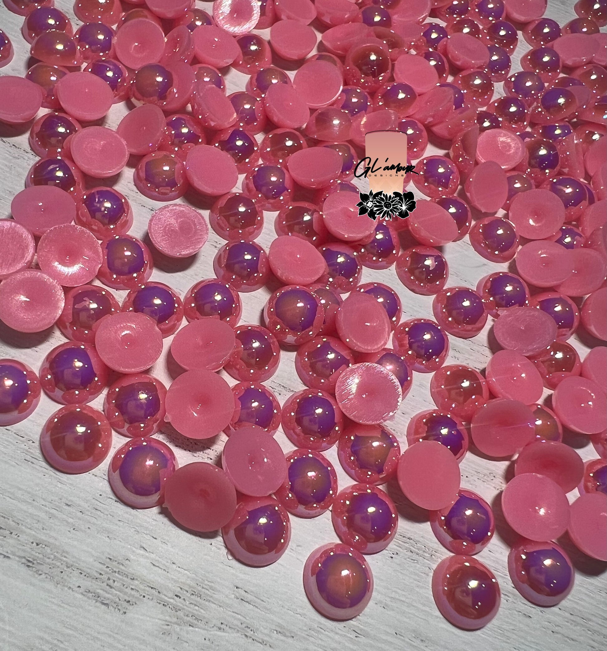 PINK FLATBACK PEARLS