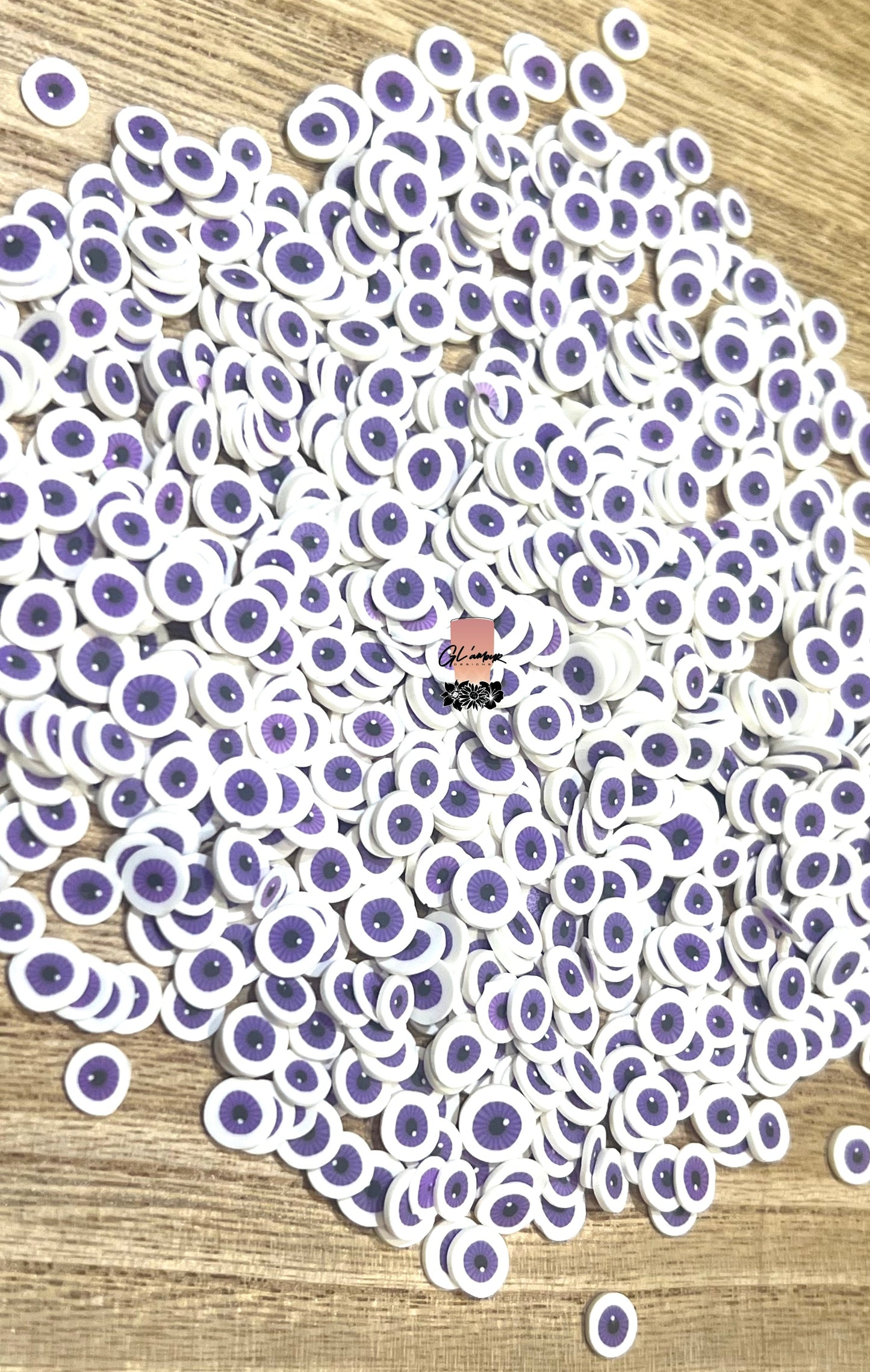 Purple Eye Polymer Slices - 5mm Small