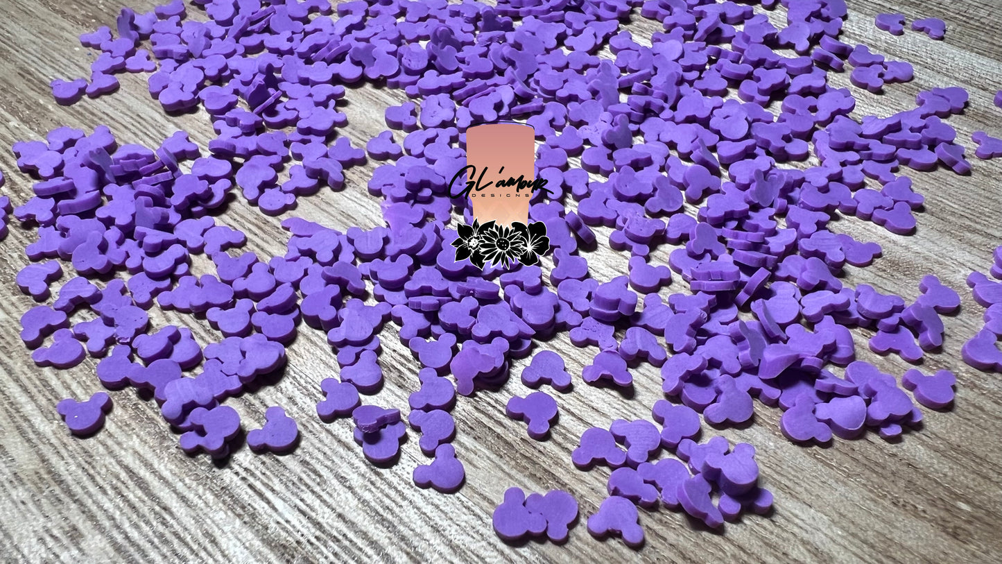 Purple Mouse Polymer Slices -5mm Small