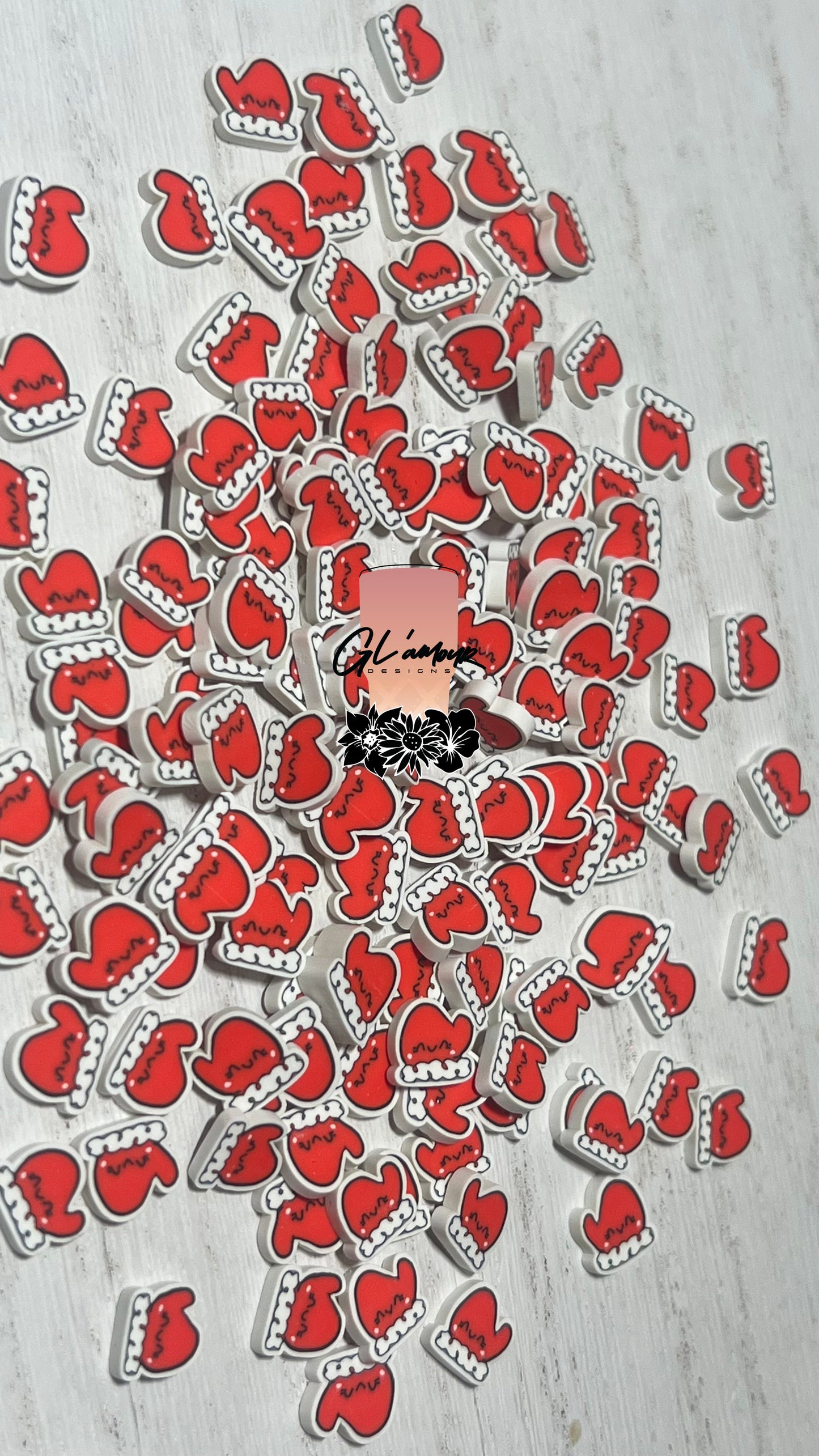 Red Mitten Polymer Slices- 10mm Large