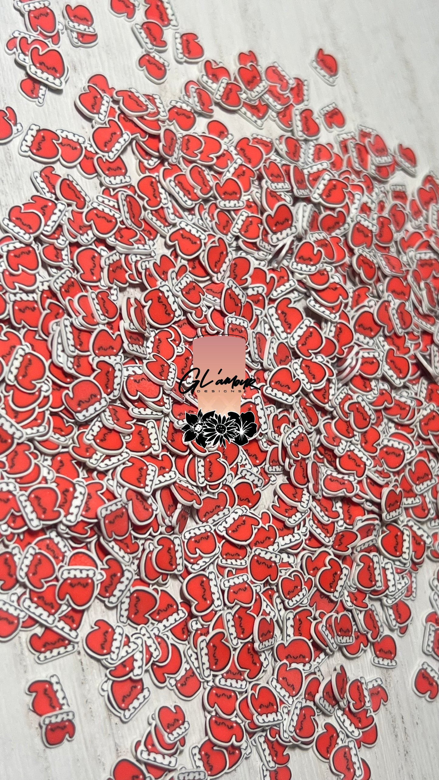Red Mitten Polymer Slices- 5mm Small