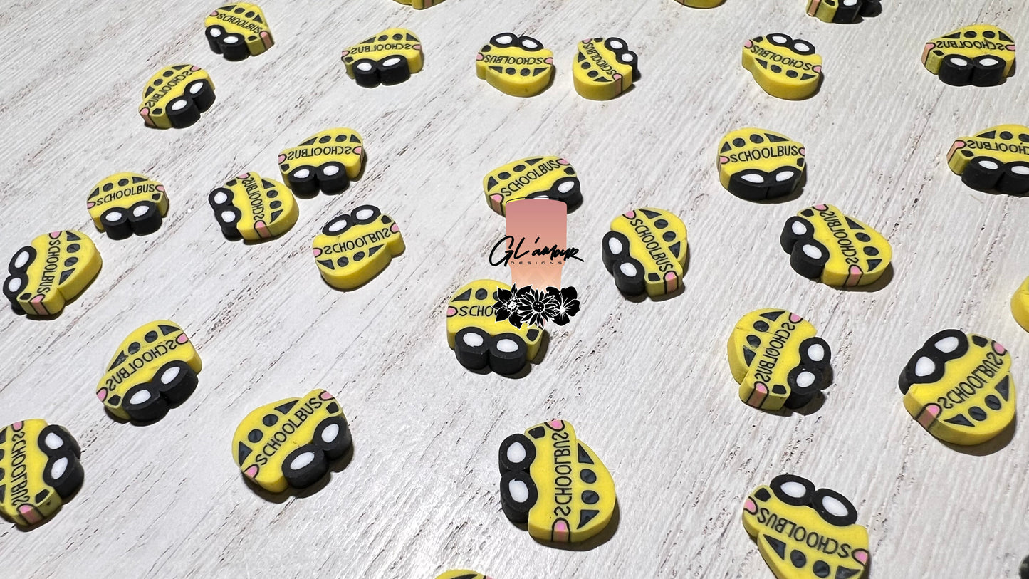 School Bus Polymer Slices- 10mm Large
