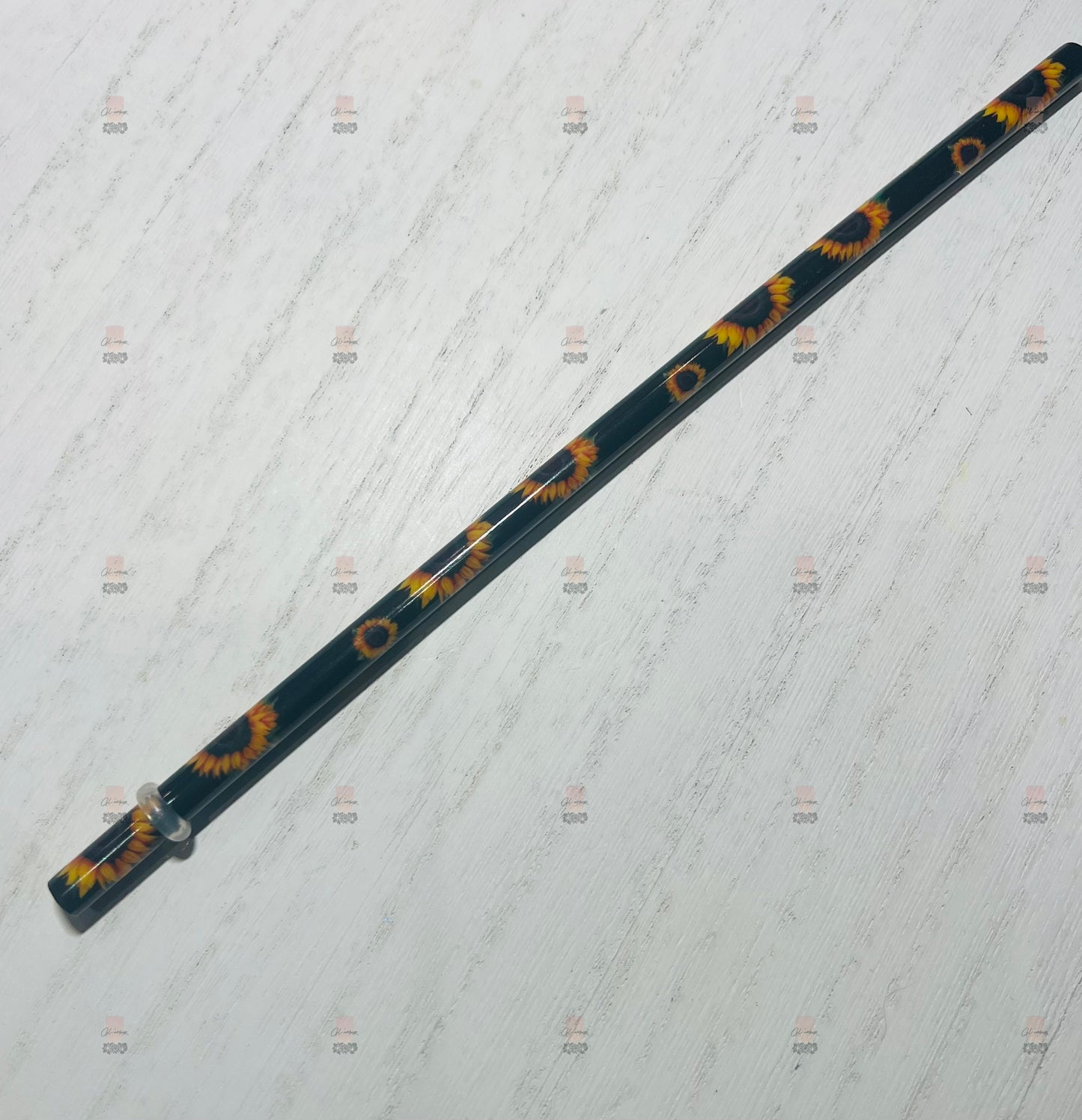 Sunflower Print Reusable Straw - 9 inches