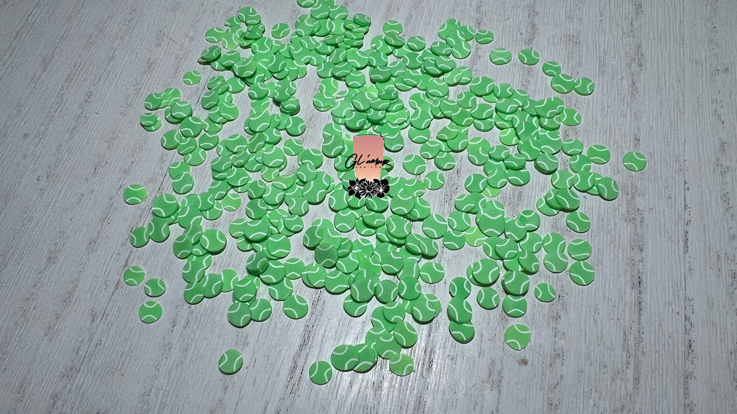 Tennis Ball Polymer Slices- Small 5mm