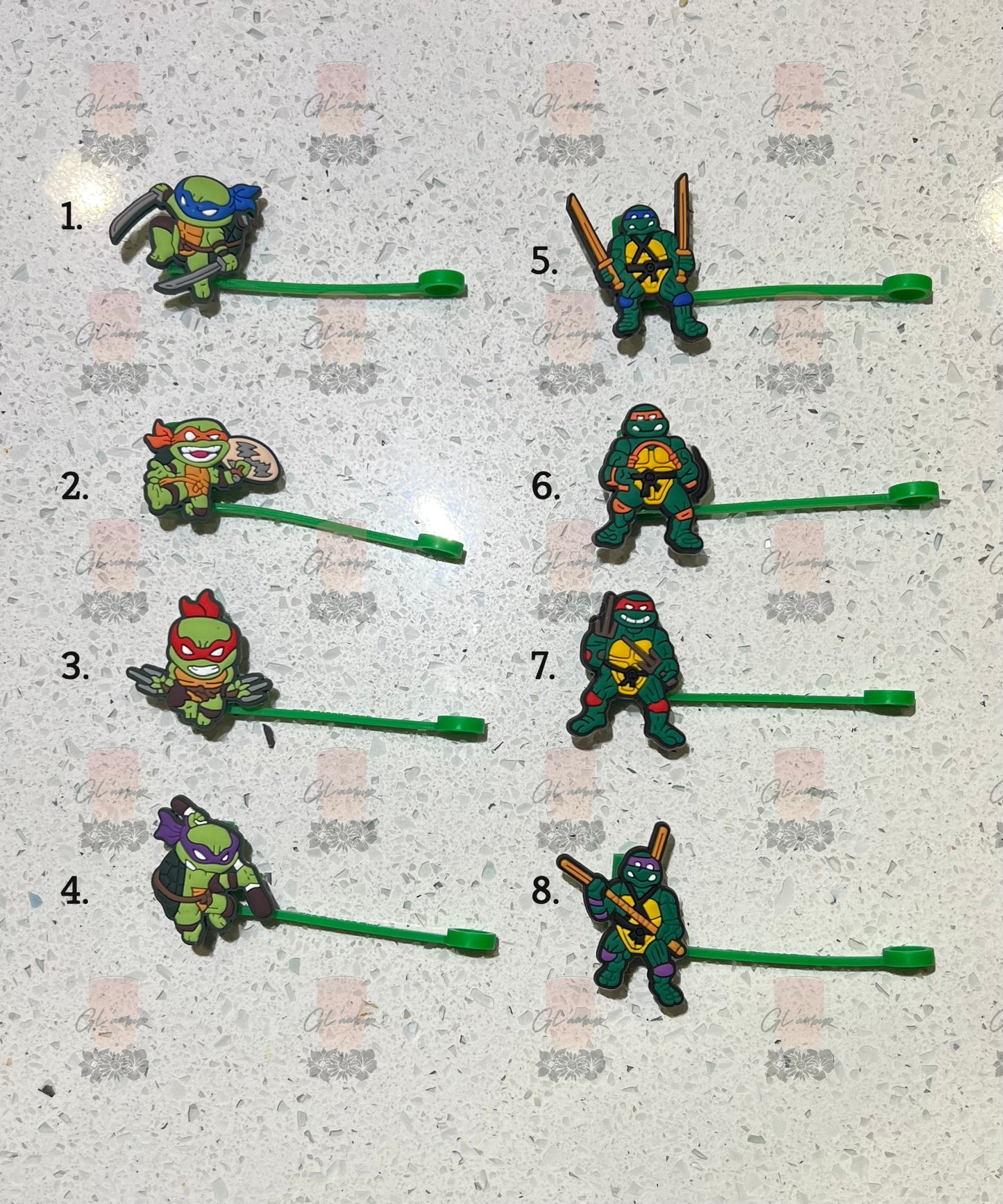 Turtles Straw Toppers