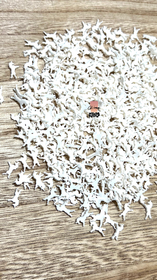 White Unicorn Polymer Slices - 10mm Large