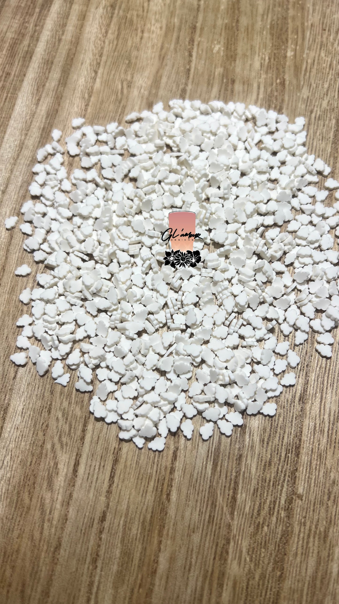 White Cloud Polymer Slices- 5mm Small