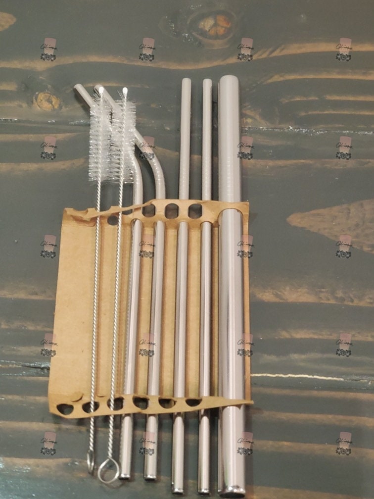 5 Piece Stainless Steel Straw Set