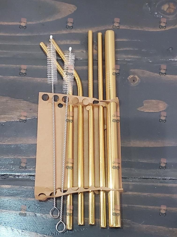 5 Piece Stainless Steel Straw Set