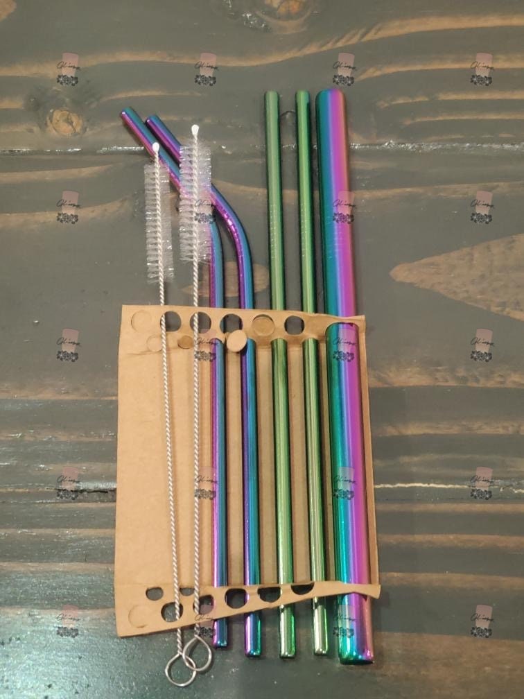 5 Piece Stainless Steel Straw Set