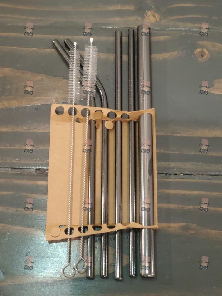 5 Piece Stainless Steel Straw Set