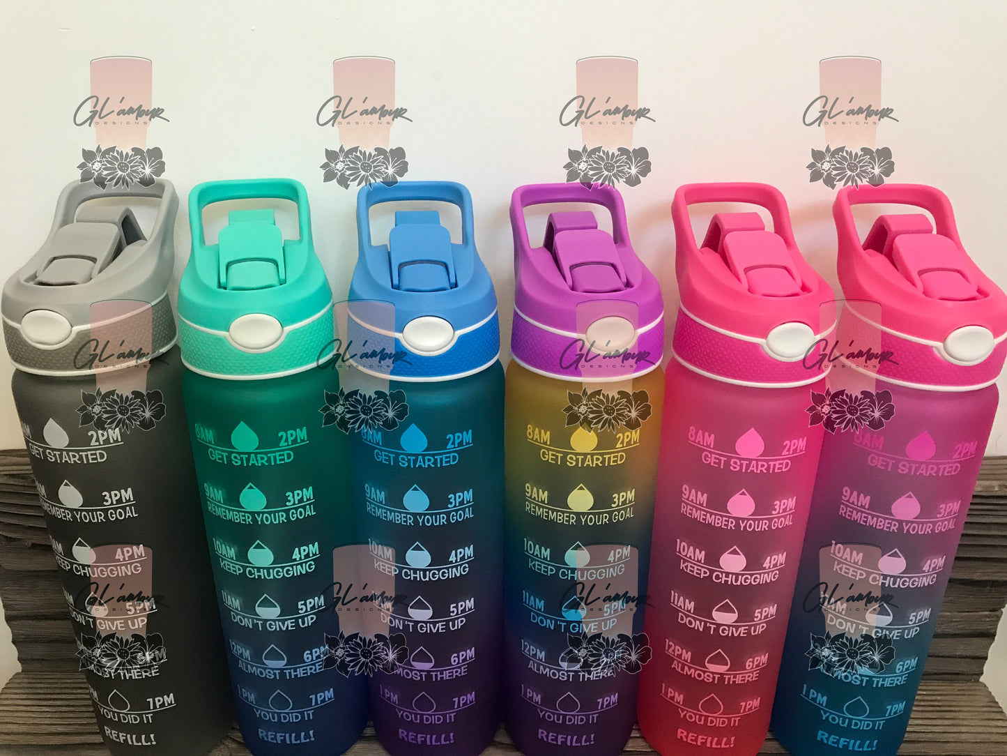 Motivational Fitness 32 oz Spray Water Bottle