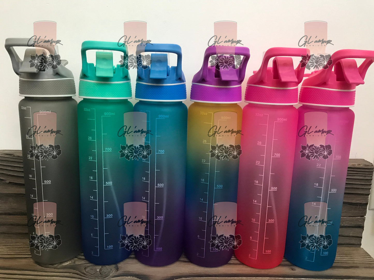 Motivational Fitness 32 oz Spray Water Bottle
