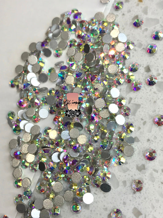 AB Crystal Glass Flat Back Rhinestones - 1440pcs per bag