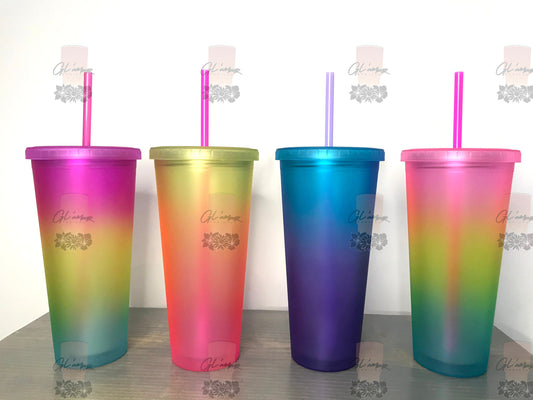 Gradient Ombre 24 oz Acrylic Tumbler