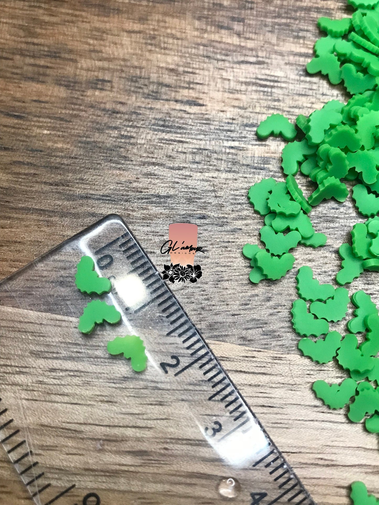 Green Bats Polymer Slices -small