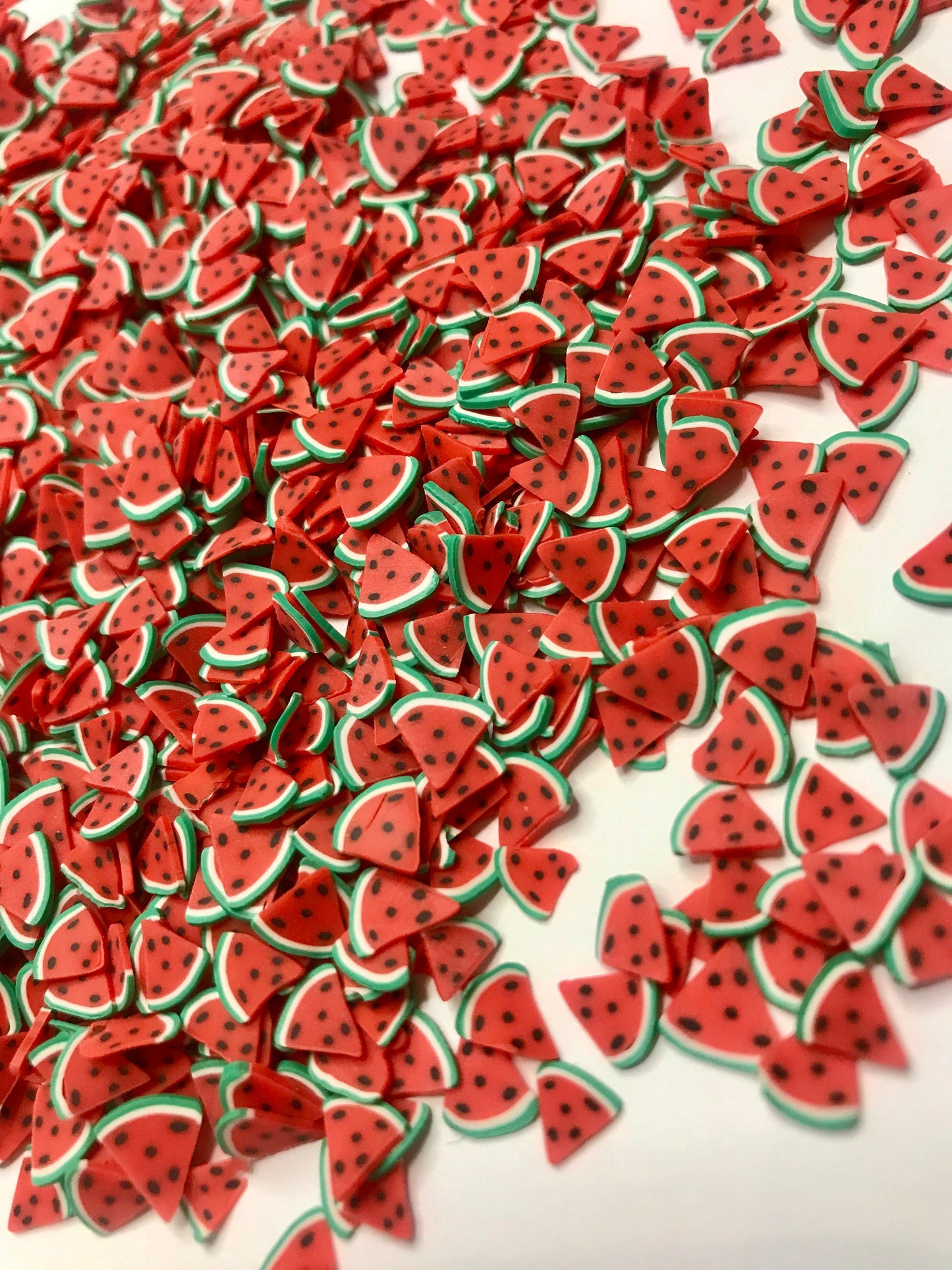 5mm Watermelon Polymer Slices - small
