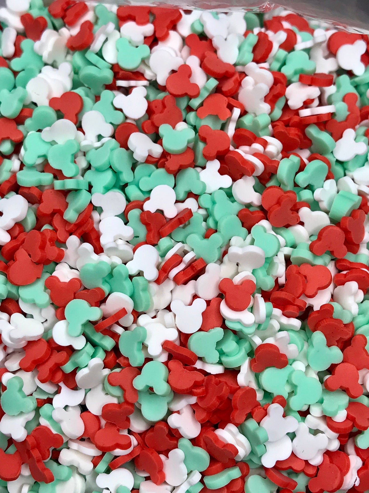 5mm White/Red/Green Mouse Polymer Slices -small