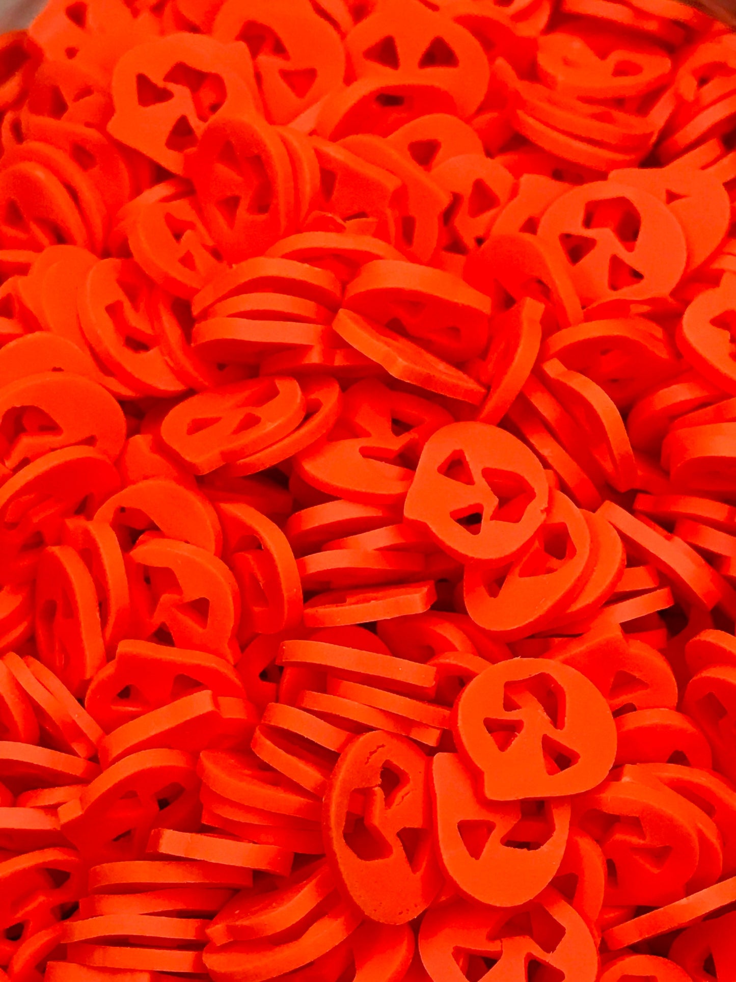 10mm Jack-o-lantern Polymer Slices -large