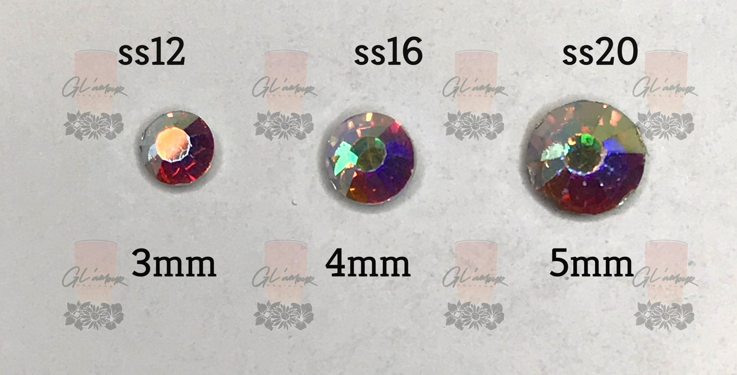 AB Transparent Light Emerald Flat Back Resin Rhinestones - 1000 pcs