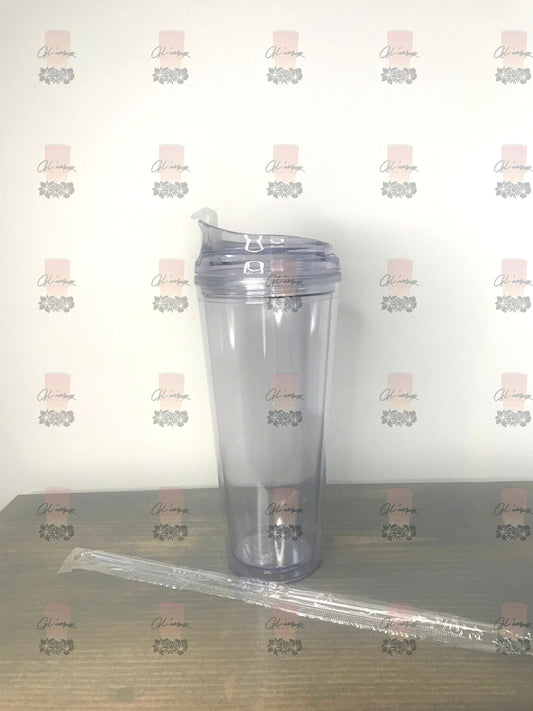 22 oz Clear Double Wall Cup