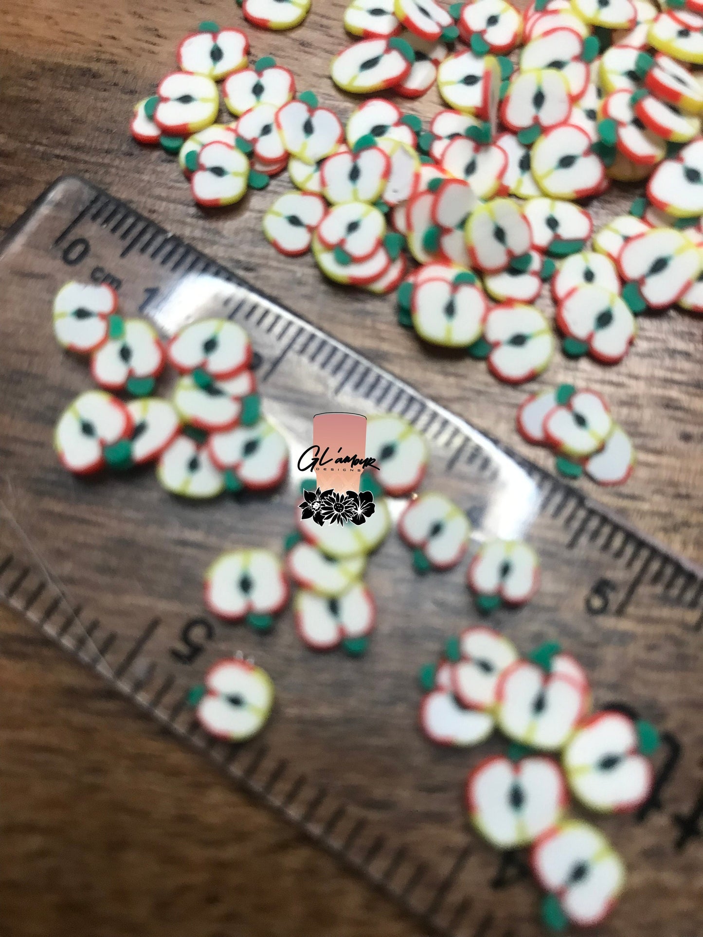 5mm Apple Slice Polymer Slices - small