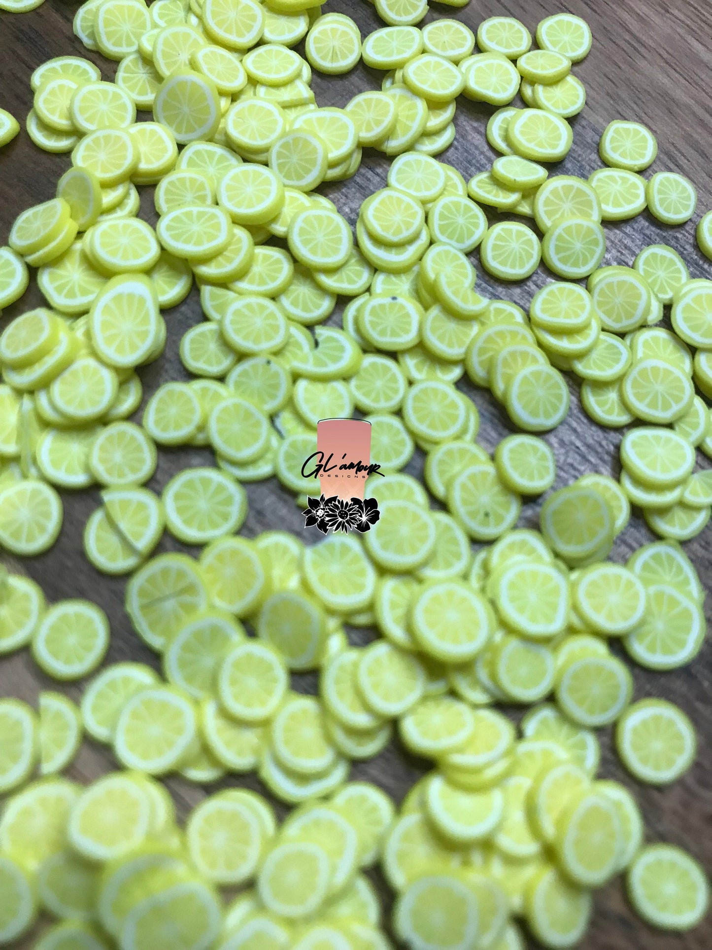 5mm Lemon Polymer Slices - small