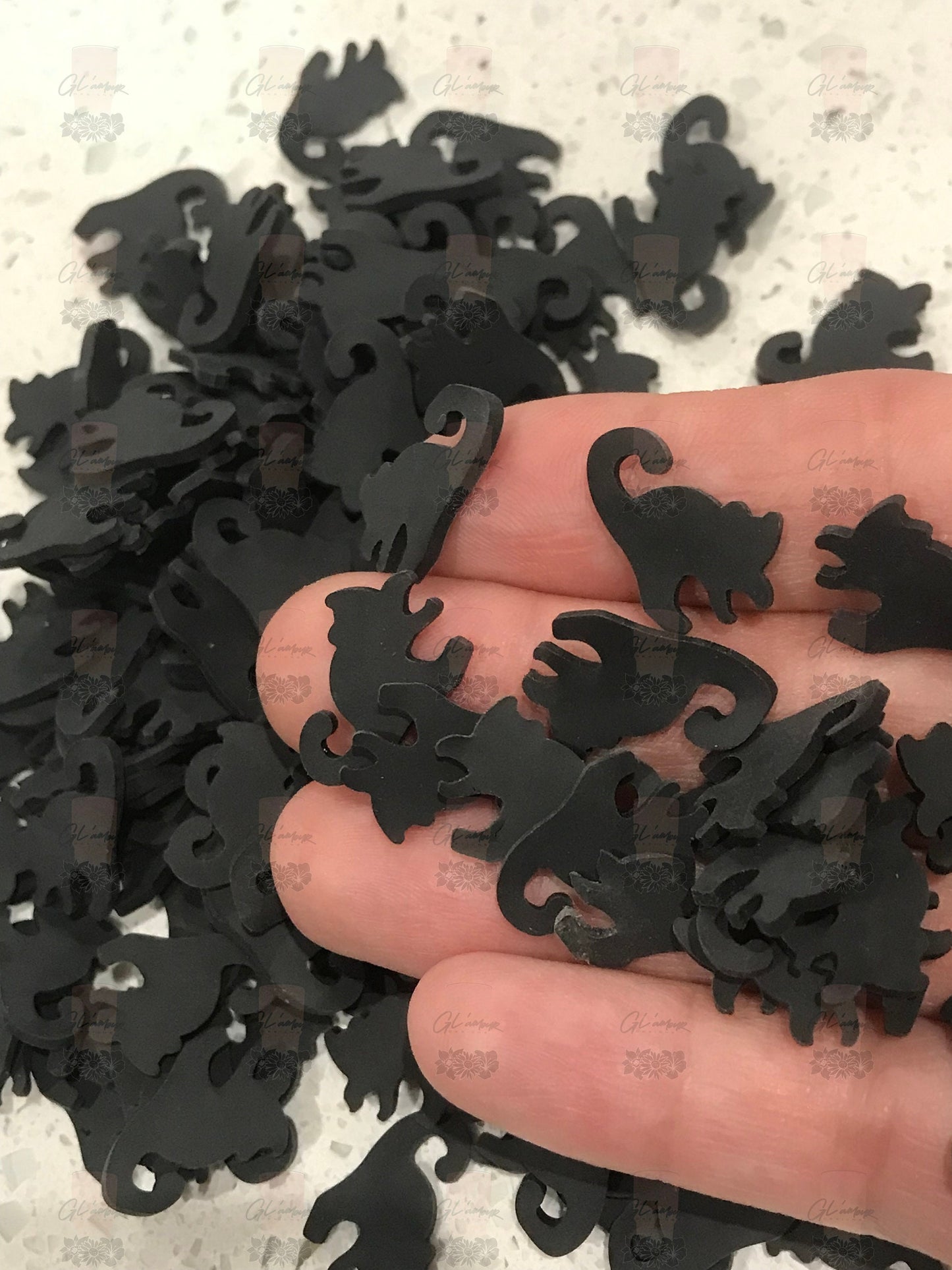 10mm  Black Cat Polymer Slices -large
