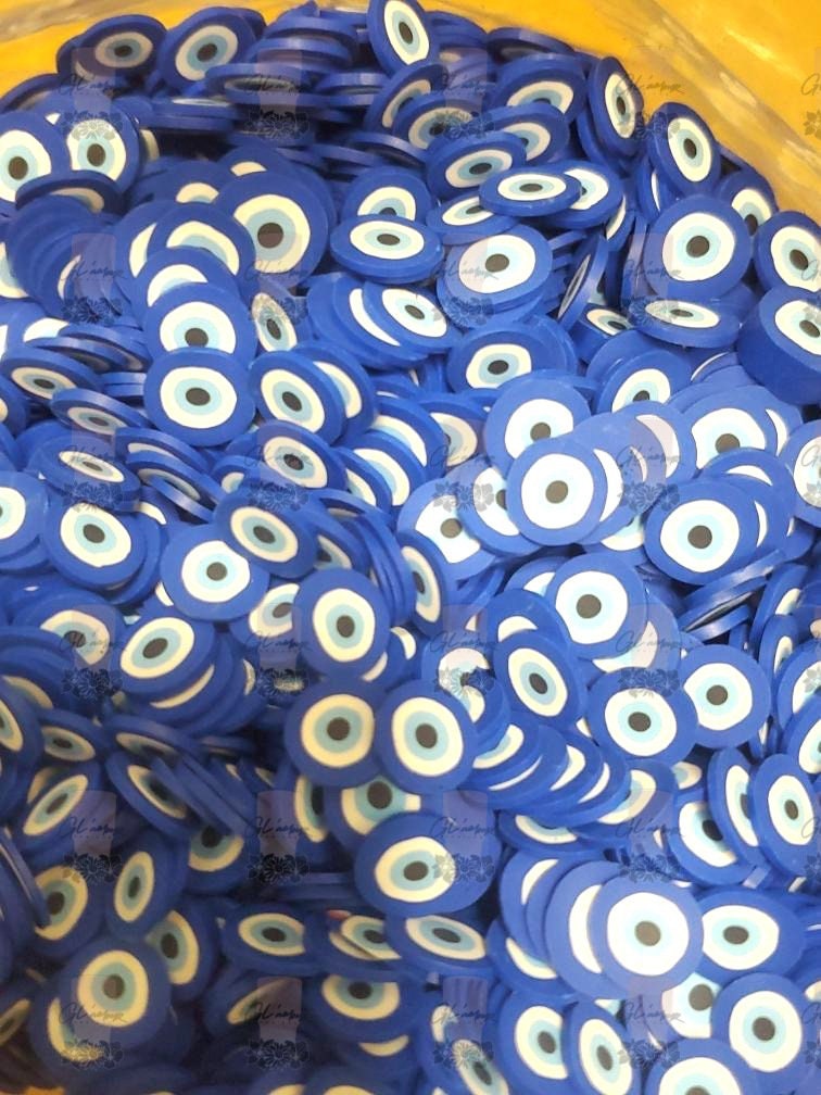 10mm Ojo (Eyeball) Polymer Slices -large