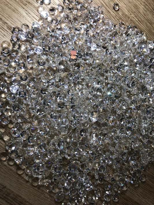 Transparent Clear Flat Back Resin Rhinestones - 1000 pcs