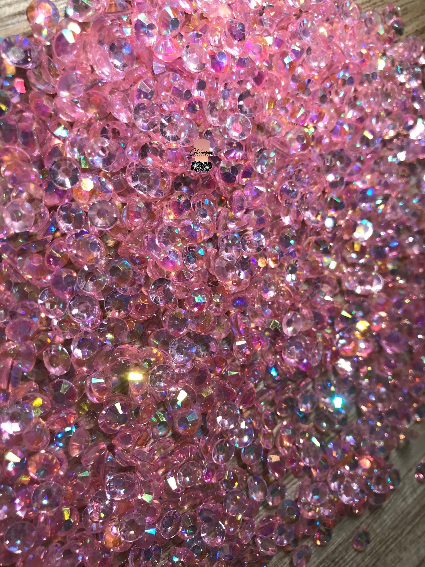 Pink AB Transparent Rhinestones