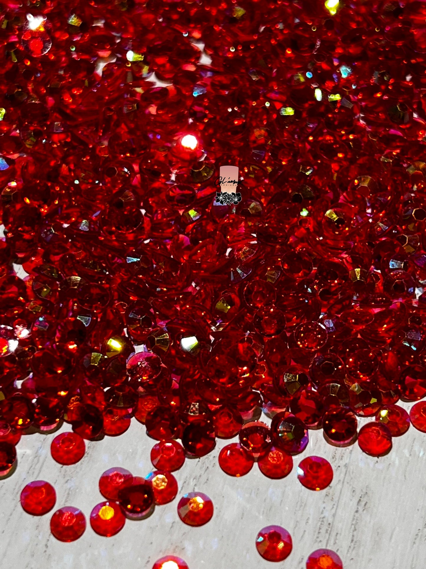 AB Transparent Red Flat Back Resin Rhinestones - 1000 pcs – Gl'amourXx  Designs