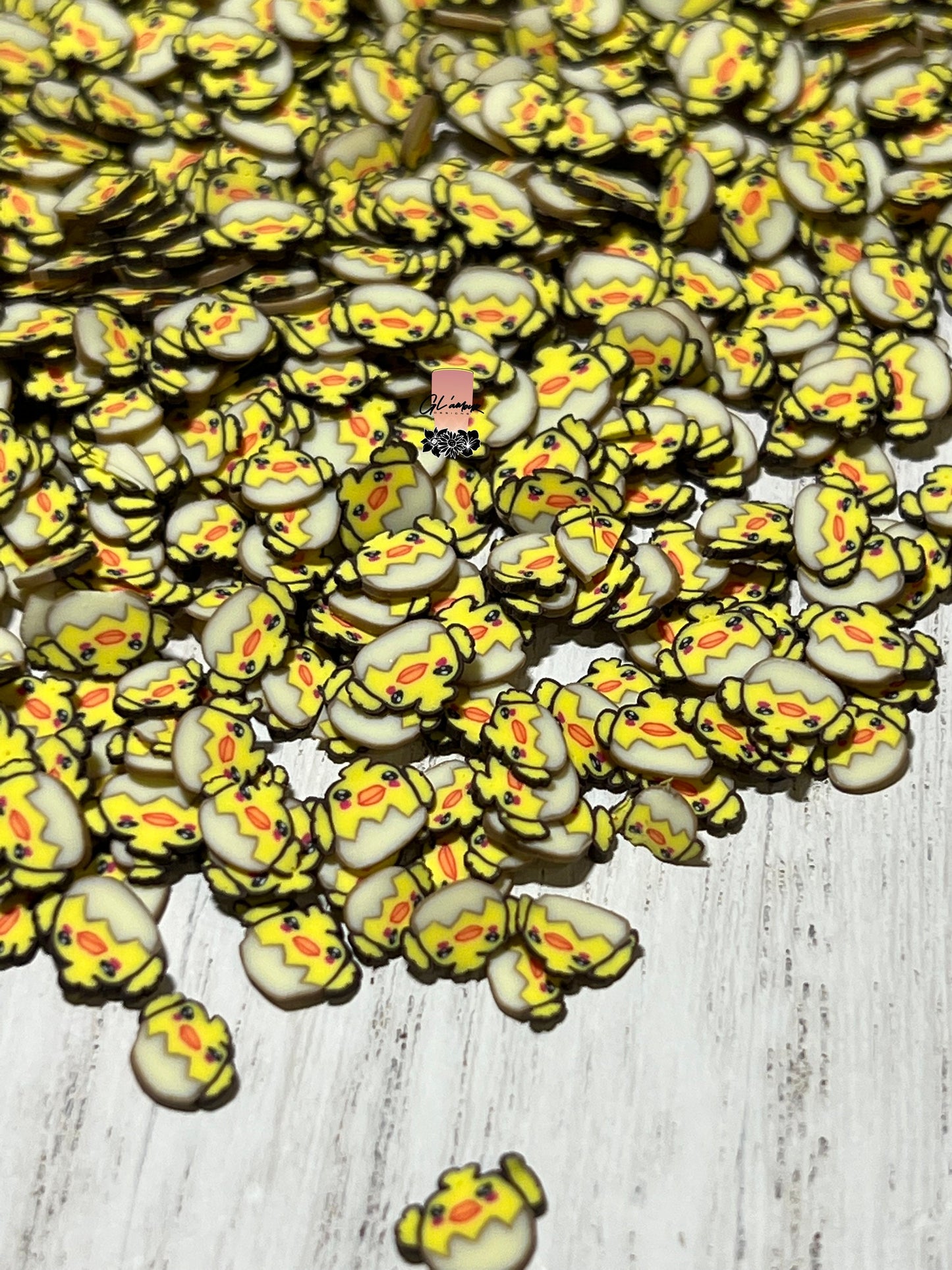 Hatching Baby Chicks Polymer Slices -small 5mm
