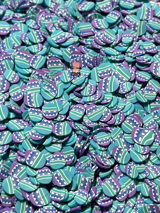 Easter Egg (Blue-Purple) Polymer Slices -small 5mm
