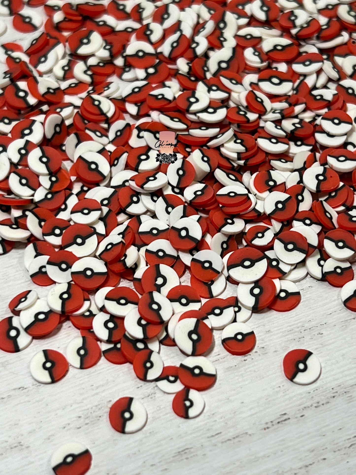 Poke Ball Polymer Slices - small 5mm