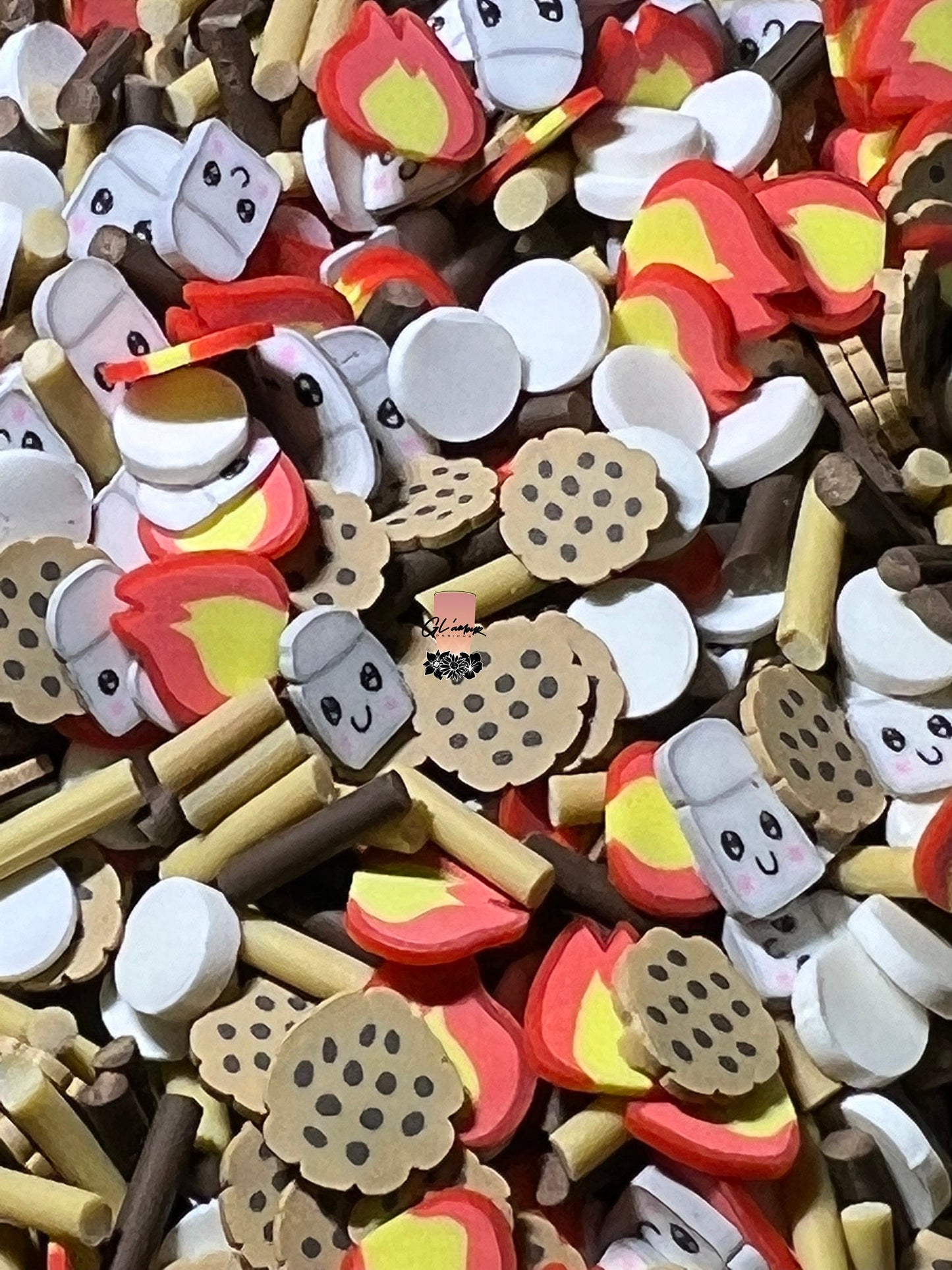 Campfire Mix Polymer Slices - small 5mm